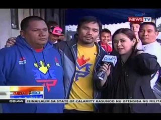 NTG: Manny Pacquiao, sumabak sa ika-2 araw ng kanyang conditioning at training