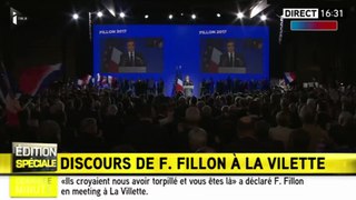 François Fillon fait acclamer Nicolas Sarkozy en meeting à Paris
