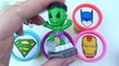 Play Doh Cups Learn Colours Surprise Toys MARVEL Superheroes Spiderman Batman Hulk Ironman