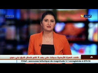 تسجيل هزة أرضية بقوة 3.1 درجة على سلم ريشتر في الشلف