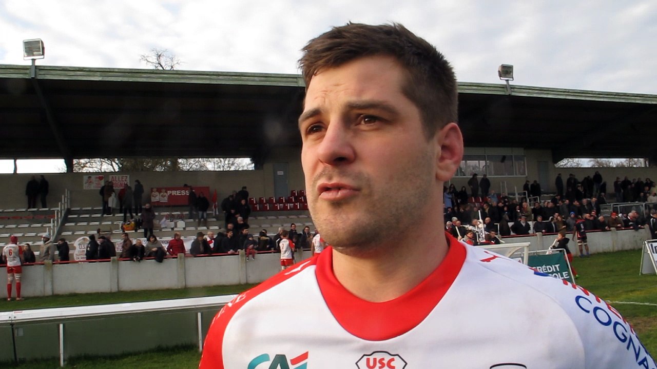 Benjamin Tardy après la victoire de l'USC (images M.Bouzzit)