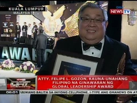 Atty. Felipe L. Gozon, kauna-unahang Filipino na ginawaran ng Global Leadership Award