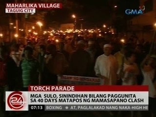 24Oras: Mga sulo, sinindihan bilang paggunita sa 40 days matapos ng Mamasapano Clash