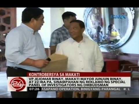 24Oras: VP Jejomar Binay, Makati Mayor Junjun Binay at 22 iba pa, sinampahan ng reklamo