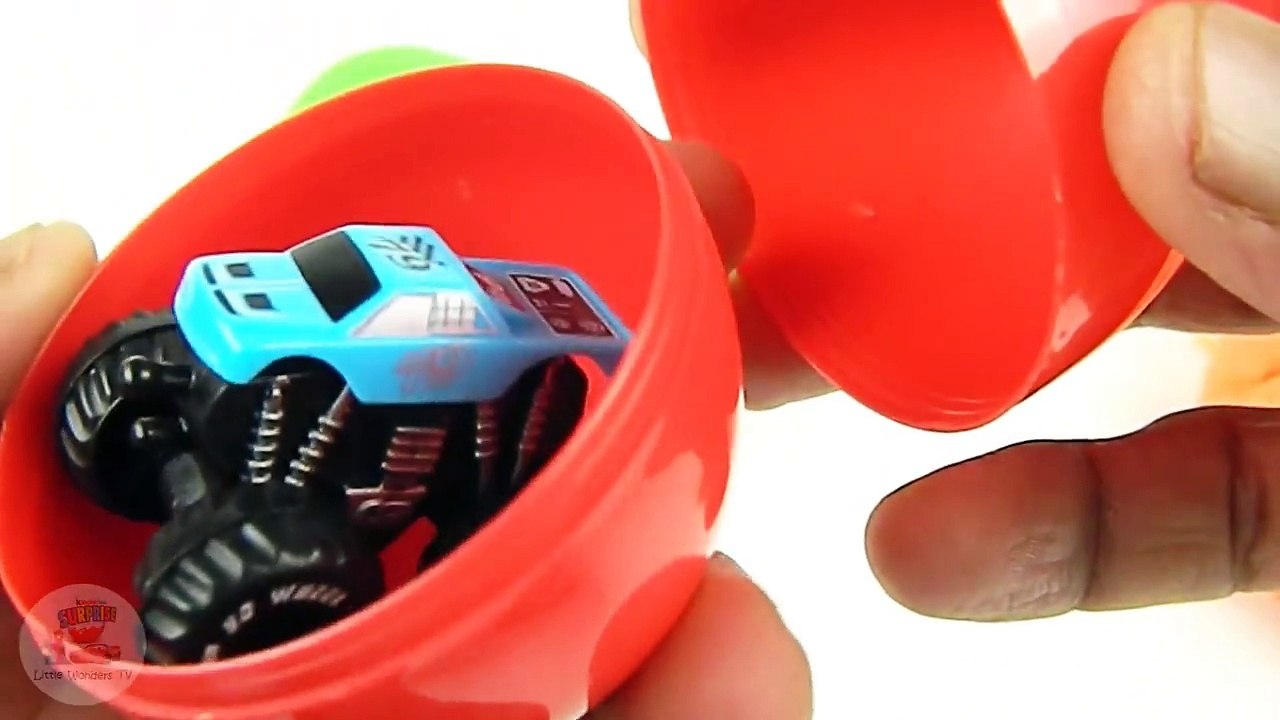 Play Doh Surprise Eggs!! Mini Monster Trucks Surprise Eggs!! Play Doh Egg Surprises