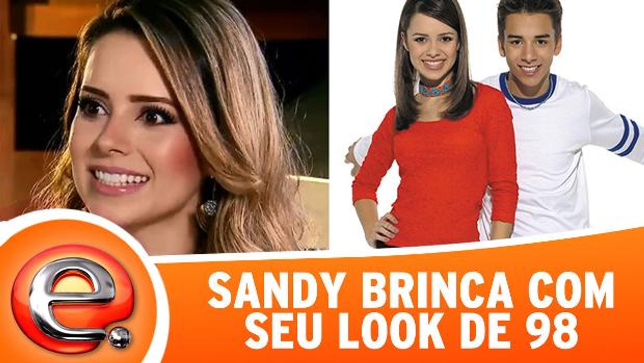 Sandy brinca com seu look do passado