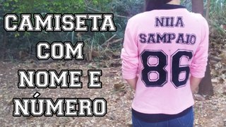 DIY  Camiseta com Número Grande - Faça você mesmo!!! T-shirt Oversized Longline Camisetão de Número