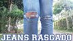 DIY  Jeans Rasgado no Joelho   Faça Você Mesmo (DIY)  Calça Rasgada no joelho    Como fazer