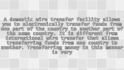 An Overview of Domestic Wire Transfer
