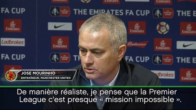 Cup - Mourinho : ''Le championnat... presque mission impossible''