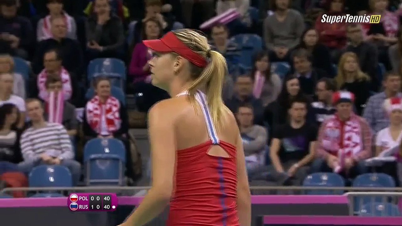 [Fed Cup 2015 R1] [POL] Agnieszka Radwańska v [RUS] Maria Sharapova part2