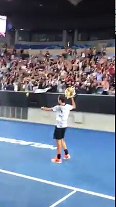 l’explosion de joie de Roger Federer