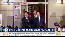 Primaire à gauche: la poignée de main furtive entre Valls et Hamon