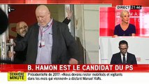 Benoît Hamon et Manuel Valls ensemble face aux journalistes pendant seulement 20 secondes au siège du PS