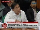 24Oras: Mario Oreta at VP Binay, malinaw ang magandang samahan
