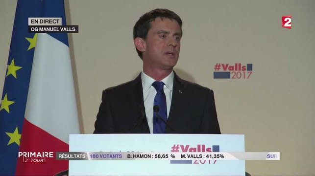 Manuel Valls : Benoît Hamon est désormais le candidat de notre famille politique