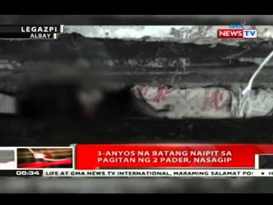 QRT: 3-anyos na batang naipit sa pagitan ng 2 pader, nasagip