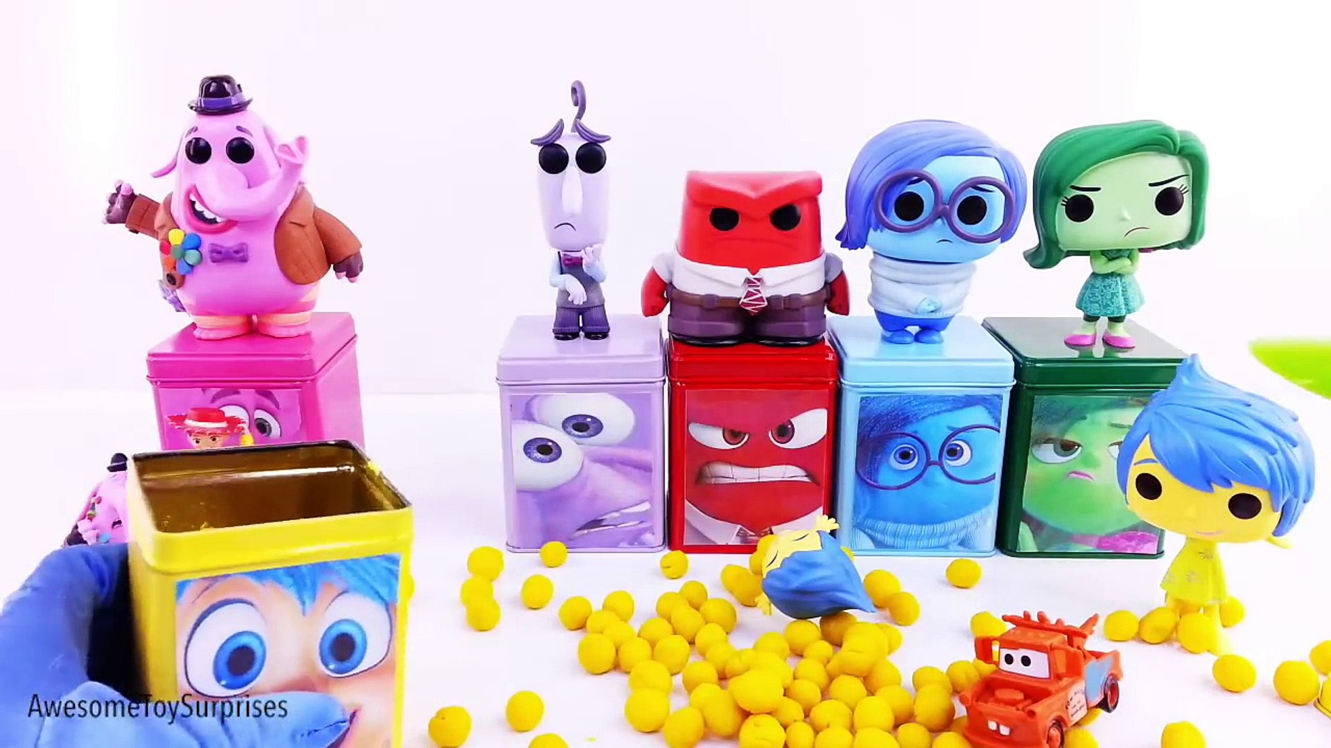 Disney Pixar Inside Out DIY Cubeez Funko Pop Toys Surprise Eggs Playdoh  Dippin Dots Learn Colors! – Видео Dailymotion