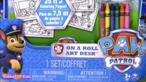 Paw Patrol On a Roll Art DESK! Over 25 Feet of COLORING FUN Pages! Color Marsall! 6 Bright Crayons!