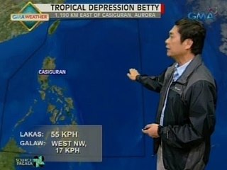 UH: Bagyong Betty, isa nalang tropical depression