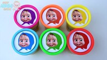Play Doh CUPS Clay Surprise Toys Masha and Bear Collection Rainbow Learn Colours for Kids