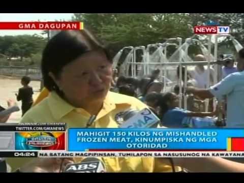 Mahigit 150 kilos ng mishandled frozen meat, kinumpiska sa Dagupan City