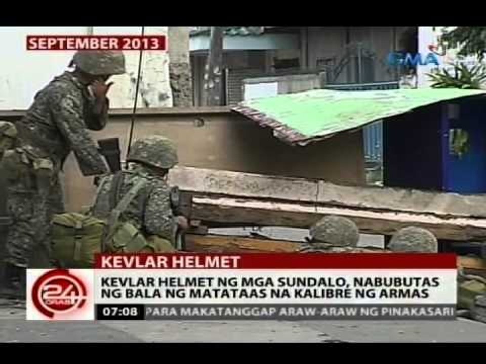 24 Oras: Kevlar helmet ng mga sundalo, nabubutas ng bala ng matataas na kalibre ng armas