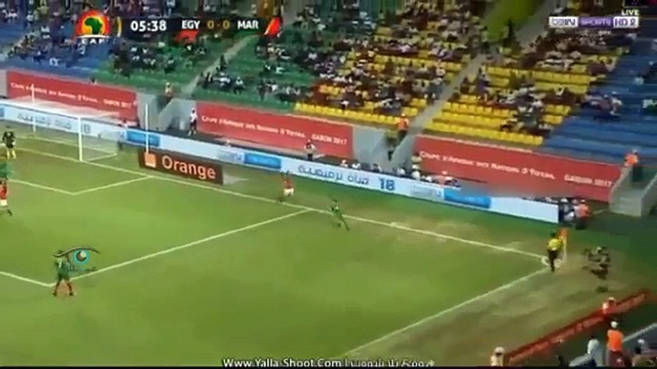 ملخص مباراة مصر والمغرب 1-0 - جودة عالية وشاشة كاملة - دور ربع النهائي 2017 - تعليق علي محمد علي