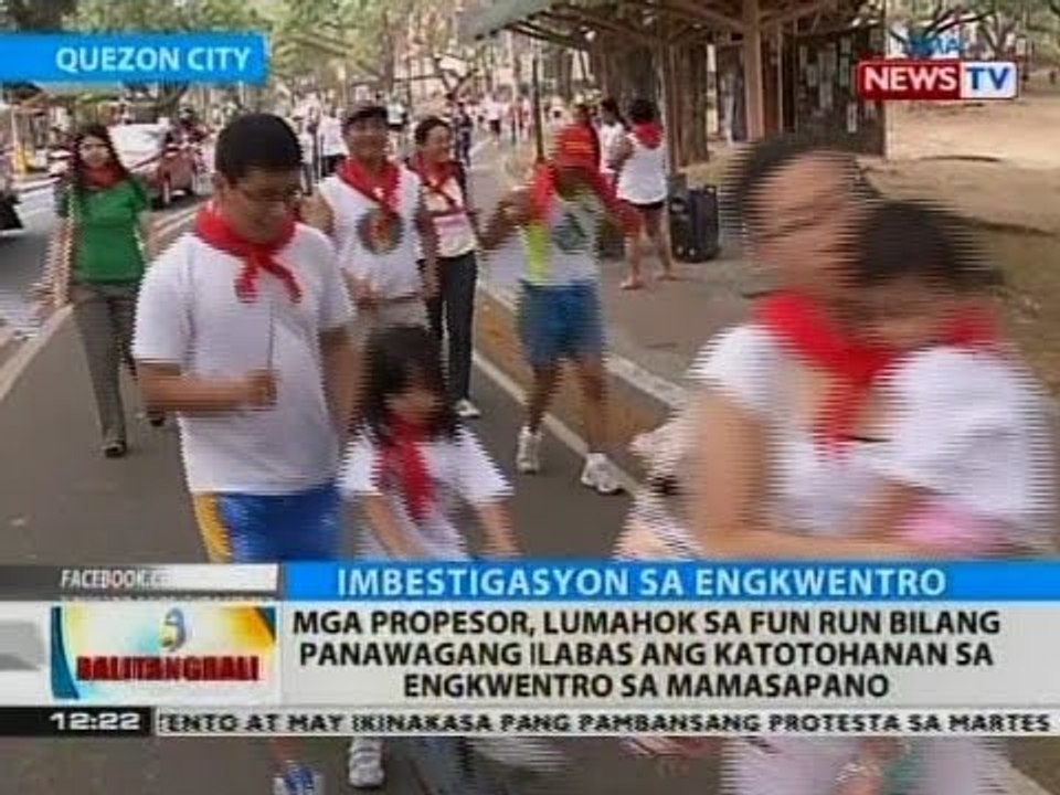 Mga guro, lumahok sa fun run bilang panawagang ilabas ang katotohanan sa engkwentro sa Mamasapano