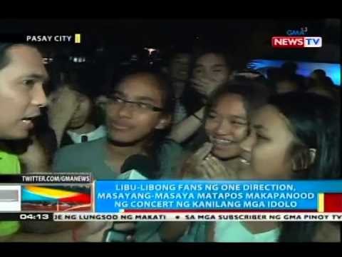 BP: Libu-libong fans ng One Direction, masayang-masaya matapos makapanood ng concert