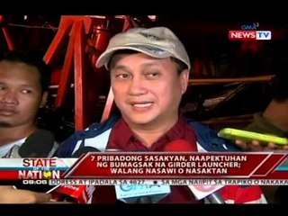 SONA: Girder launcher sa tinatayong NAIA Expressway, bumagsak