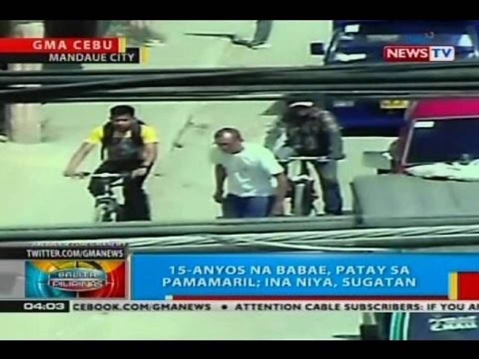 BP: 15-anyos na babae, patay sa pamamaril (Mandaue City)