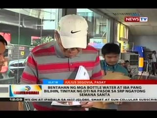 Bentahan ng mga bottled water at iba pang bilihin, tiniyak ng DTI na pasok sa SRP