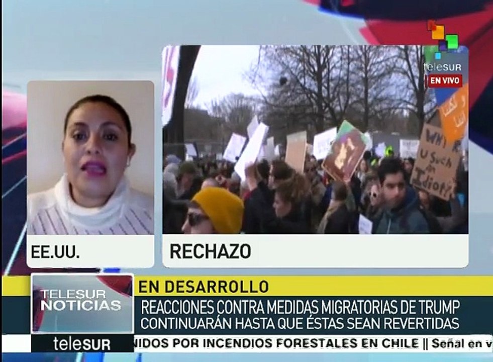 Lidera Nueva York protestas en EE.UU. contra políticas de Trump