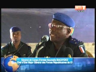 Depart de 235 soldats FRCI pour le Mali: le CEMA S. Bakayoko anime une conference de presse