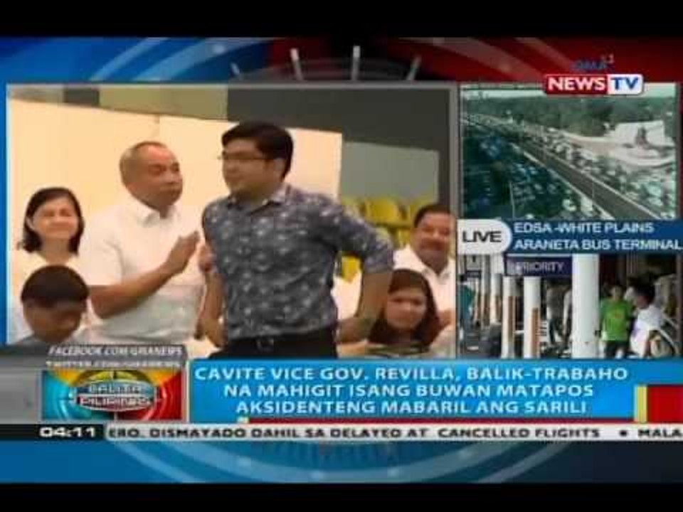 BP: Vice Gov. Revilla, balik-trabaho na mahigit isang buwan matapos aksidenteng mabaril ang sarili