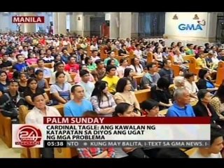 Cardinal Tagle, pinangunahan ang pagbabasbas ng palaspas sa Manila Cathedral