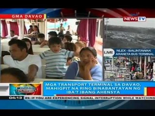 BP: Mga transport terminal sa Davao, mahigpit na ring binabantayan ng iba't ibang ahensya