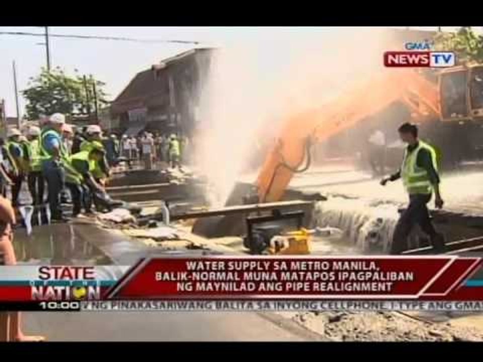 Water supply sa Metro Manila, balik-normal muna matapos ipagpaliban ng Maynilad ang pipe realignment