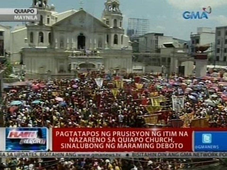 Pagtatapos ng prusisyon ng itim na Nazareno, sinalubong ng maraming deboto