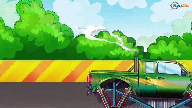 Carritos para niños - Coches de Carreras, Grúa - Camiones infantiles. Caricatura de carros