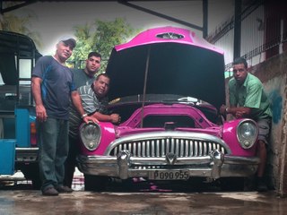 Shocking Pink '63' Buick Taxi, Cuba