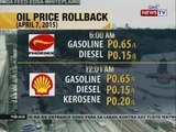 BT: Oil price rollback, ipatutupad