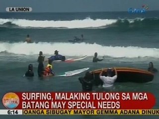 UB: Surfing sa La Union, malaking tulong sa mga batang may special needs