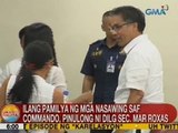 UB: Ilang pamilya ng mga nasawing SAF commando, pinulong ni DILG Sec. Roxas