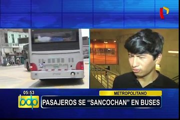 Malestar de pasajeros por falta de ventilación en buses del Metropolitano