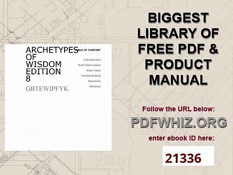 archetypes of wisdom edition 8