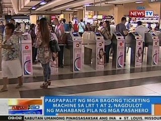 NTG: Pagpapalit ng mga bagong ticketing machine sa LRT 1 at 2, nagdulot ng mahabang pila
