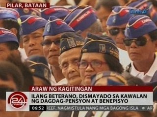 24 Oras: Ilang beterano, dismayado sa kawalan ng dagdag-pensyon at benepisyo