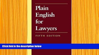 EBOOK ONLINE Plain English for Lawyers Richard C. Wydick Full Book